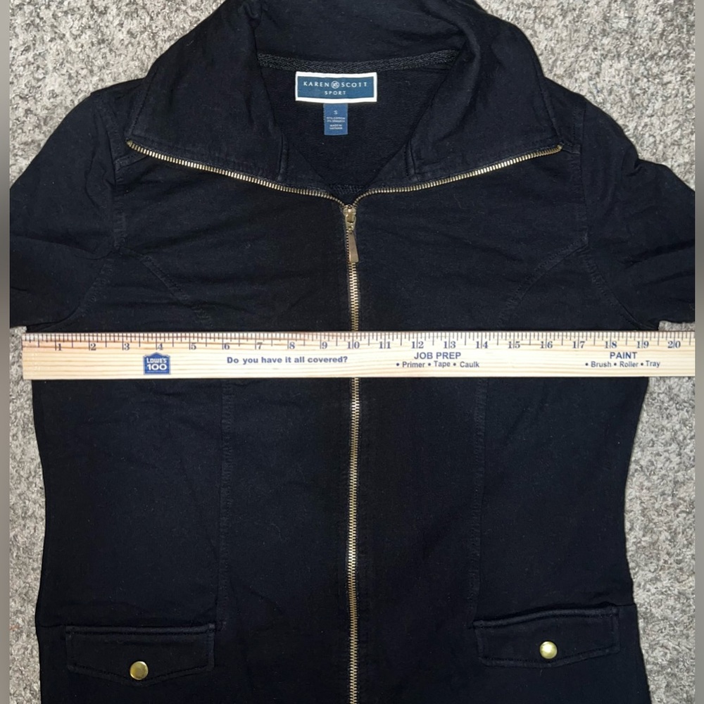Karen Scott Sport Women's Black Full Zip Jacket! Size Small. - Picture 10 of 11